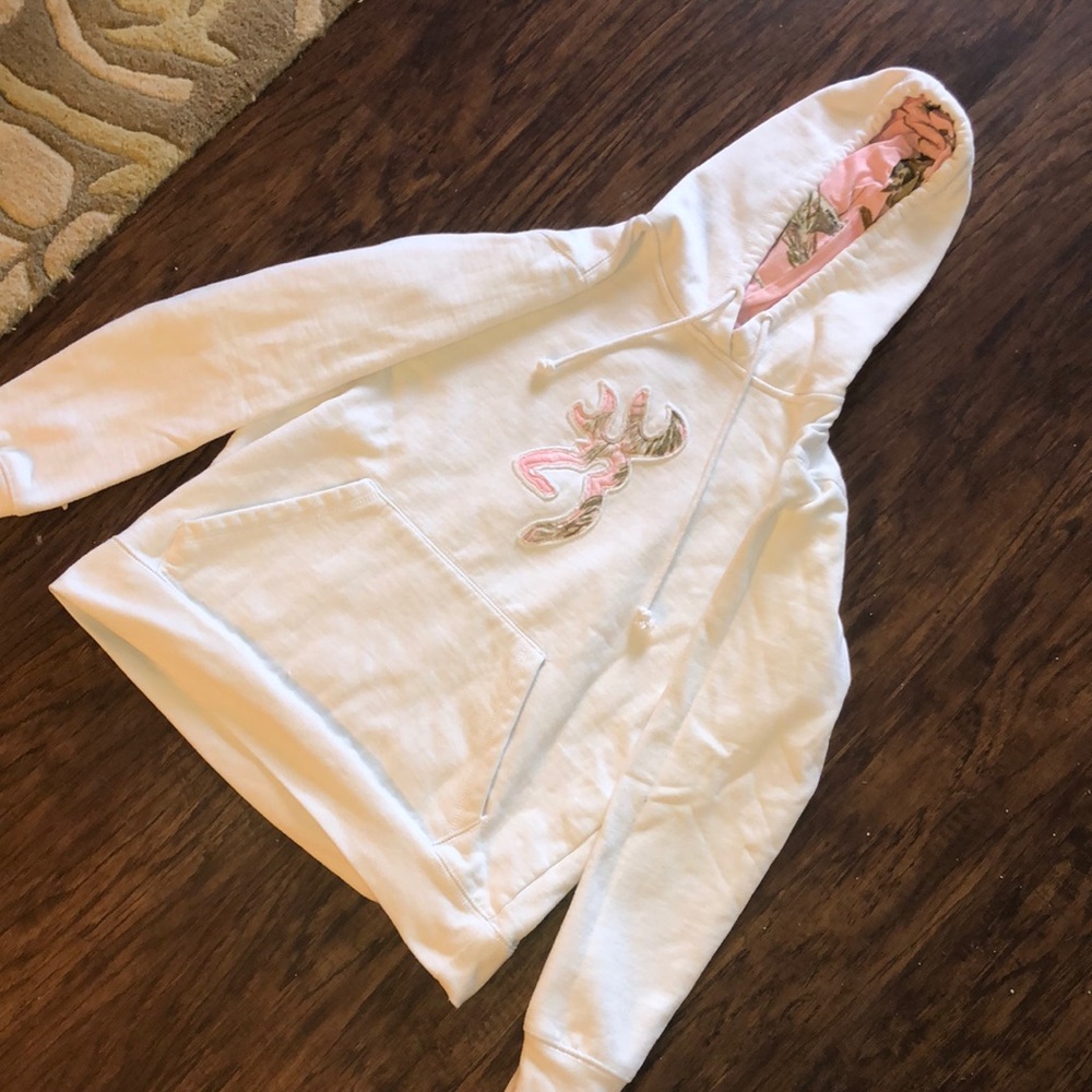 Realtree browning white hoodie